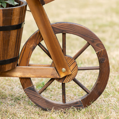 Flower Plant Stand Tricycle - Flower Pot Shelf - Planter dim. 52L x 31W x 45H cm - Fir Wood