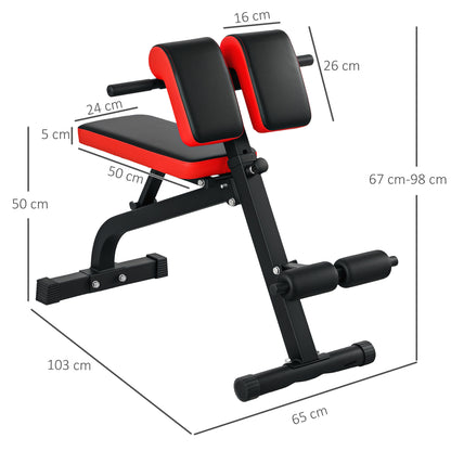 SPORTNOW Weight Bench, Multifunction Training Bench, Foldable Fitness Bench, up to 120 kg load capacity, for Home, Bicep Curls, Barbell, Steel, Black