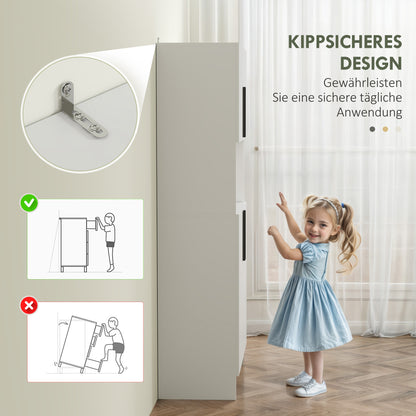 Kitchen Cabinet Buffet Cabinet with Worktop, 2 Doors, 2 Cabinets, Tall Cabinet with Silent Hinges, Microwave Cabinet with Modern Design, White