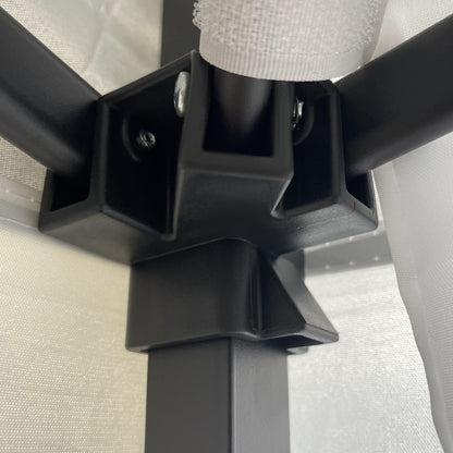 Garden Gazebo Pop-Up Foldable Tent with Removable Sidewall + Transport Bag Steel Oxford Fabric 3 x 3 x 2.65 m White