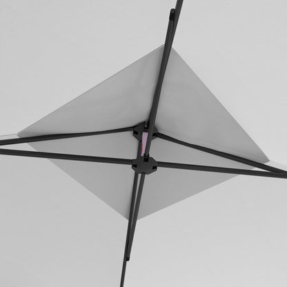 Garden Gazebo Pop-Up Foldable Tent with Removable Sidewall + Transport Bag Steel Oxford Fabric 3 x 3 x 2.65 m White