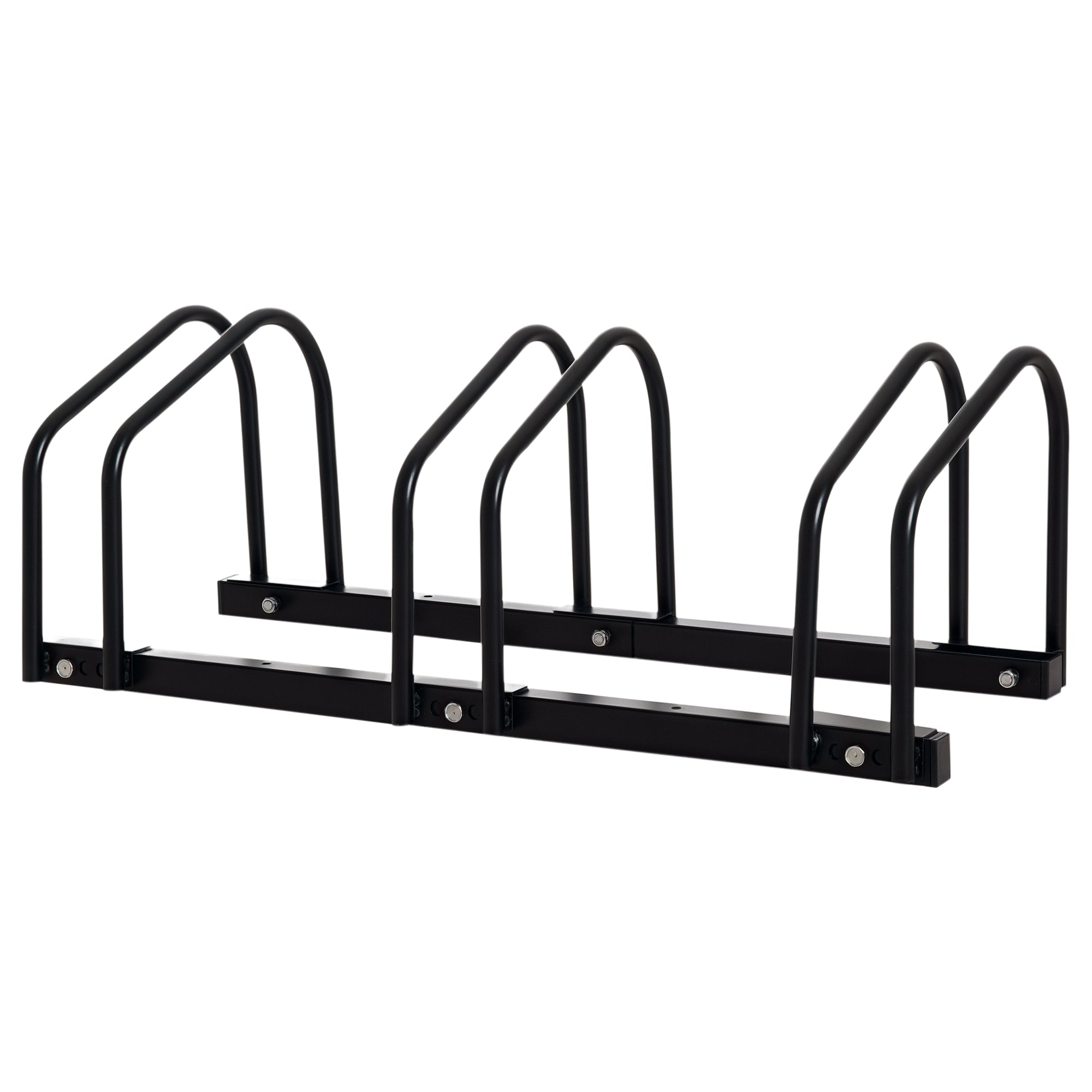 Bike Parking Rack Steel Stand for Parking Bikes on Ground or Wall Indoor and Outdoor Parking 76x33x27 cm Black