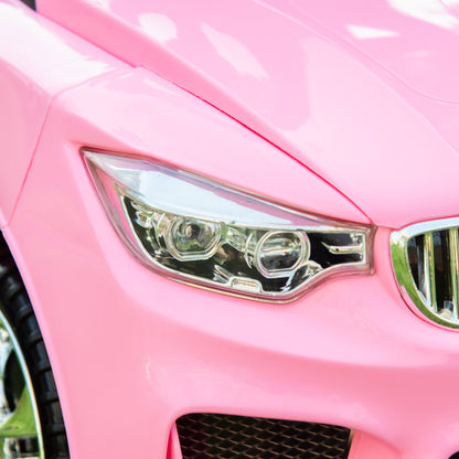 Ride-On Car for Kids 18-36 Months Walker Ride-On with Headlights Music Horn Steering Wheel Storage Space and Push Handle 63.5x28x36 cm Pink