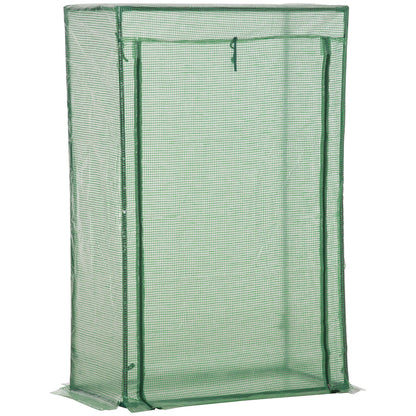 Greenhouse with Door, Winterproof Steel Frame Greenhouse, Greenhouse for Balcony, Garden, Tomato House 100x50x150cm, Tomato Greenhouse for Tomatoes, Vegetables, Flowers, Plants, Green