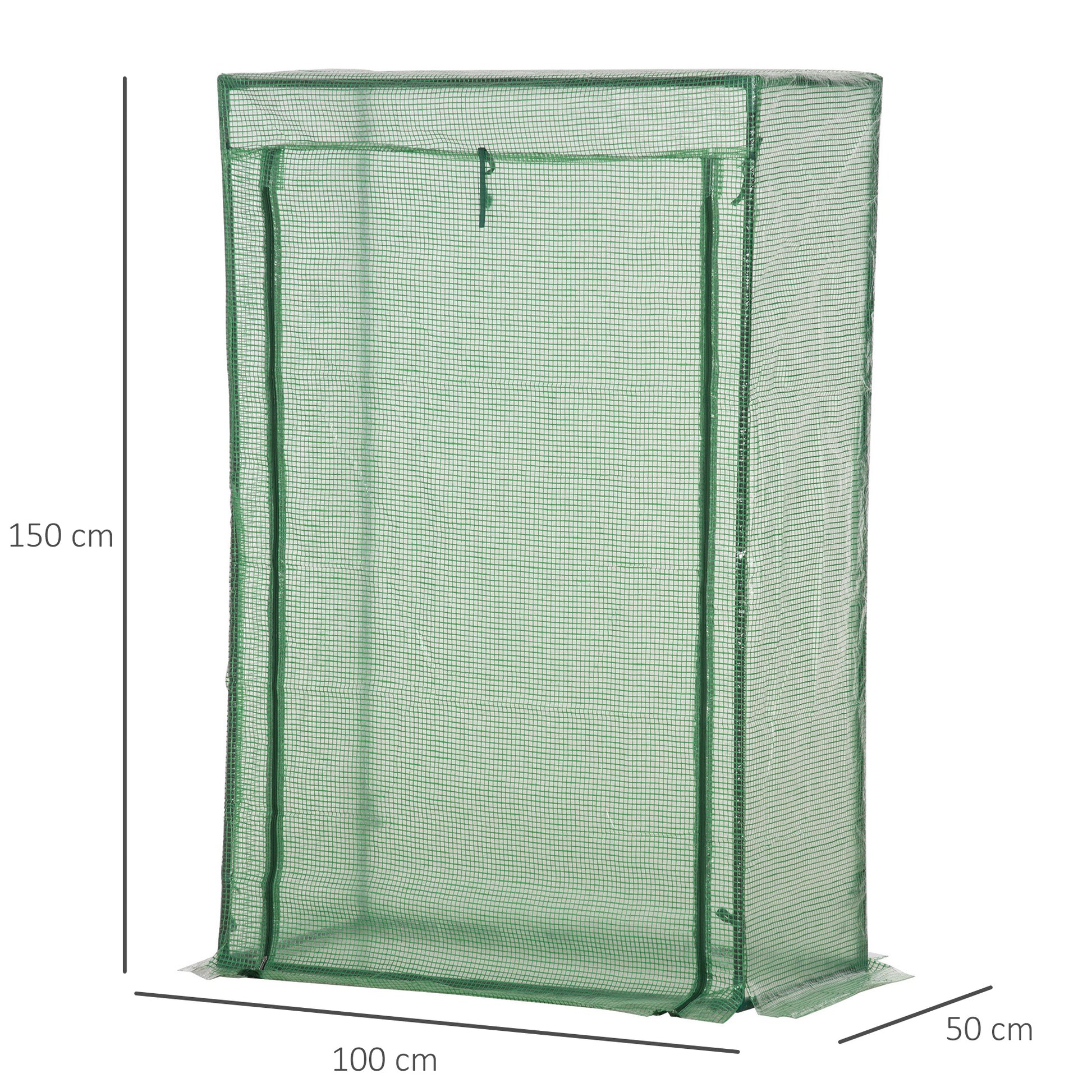 Greenhouse with Door, Winterproof Steel Frame Greenhouse, Greenhouse for Balcony, Garden, Tomato House 100x50x150cm, Tomato Greenhouse for Tomatoes, Vegetables, Flowers, Plants, Green