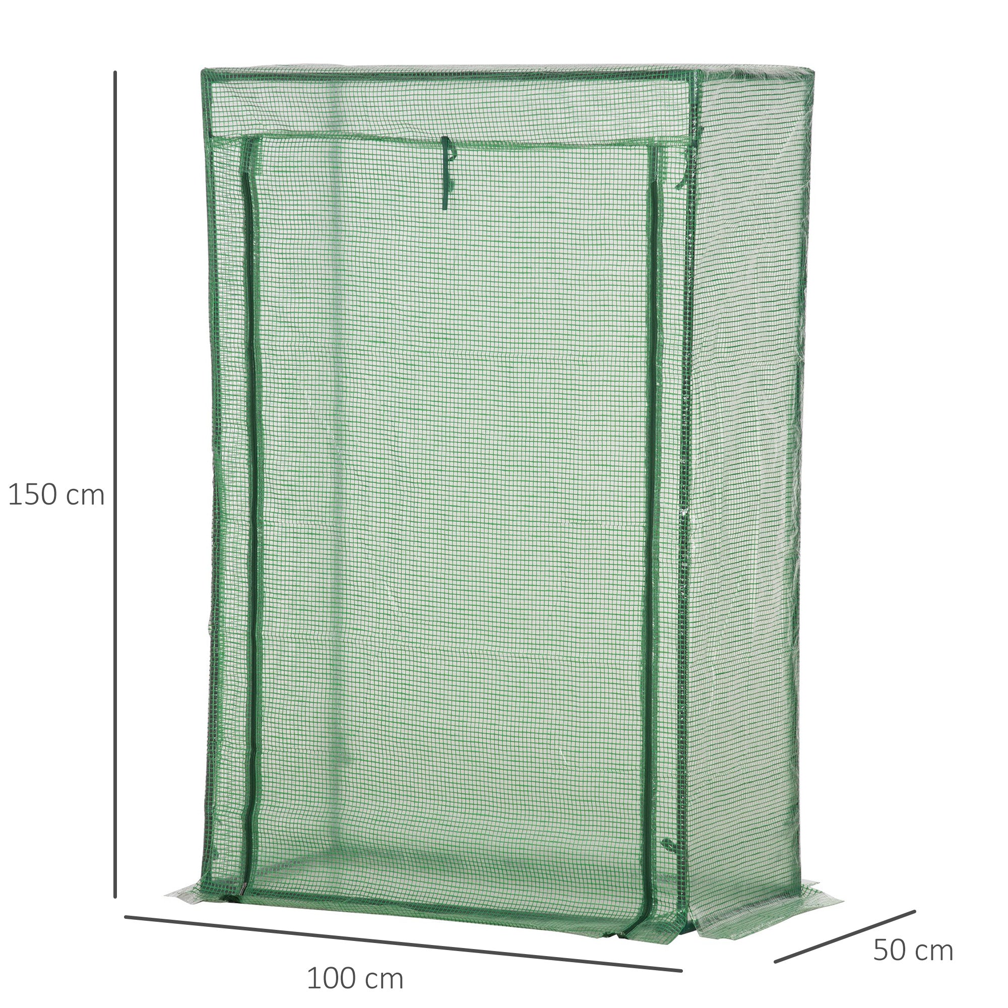 Greenhouse with Door, Winterproof Steel Frame Greenhouse, Greenhouse for Balcony, Garden, Tomato House 100x50x150cm, Tomato Greenhouse for Tomatoes, Vegetables, Flowers, Plants, Green