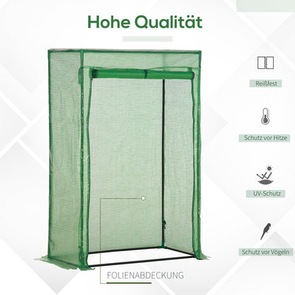 Greenhouse with Door, Winterproof Steel Frame Greenhouse, Greenhouse for Balcony, Garden, Tomato House 100x50x150cm, Tomato Greenhouse for Tomatoes, Vegetables, Flowers, Plants, Green