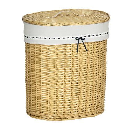 Willow Laundry Basket with Lid Laundry Collector with Handle, Removable Laundry Bag, Laundry Baskets Laundry Box for Bathroom Laundry Room Bedroom Natural