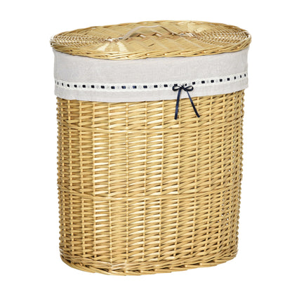 Willow Laundry Basket with Lid Laundry Collector with Handle, Removable Laundry Bag, Laundry Baskets Laundry Box for Bathroom Laundry Room Bedroom Natural