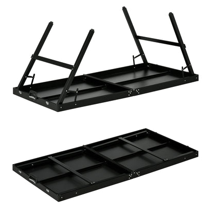 SPORTNOW Mini Folding Table Tennis Table Tennis Table Indoor Game for Home Aluminum Black