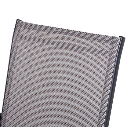 Folding Chair with Armrest 2-Pack Camping Chair Fishing Chair Metal Gray 58 x 64 x 94 cm