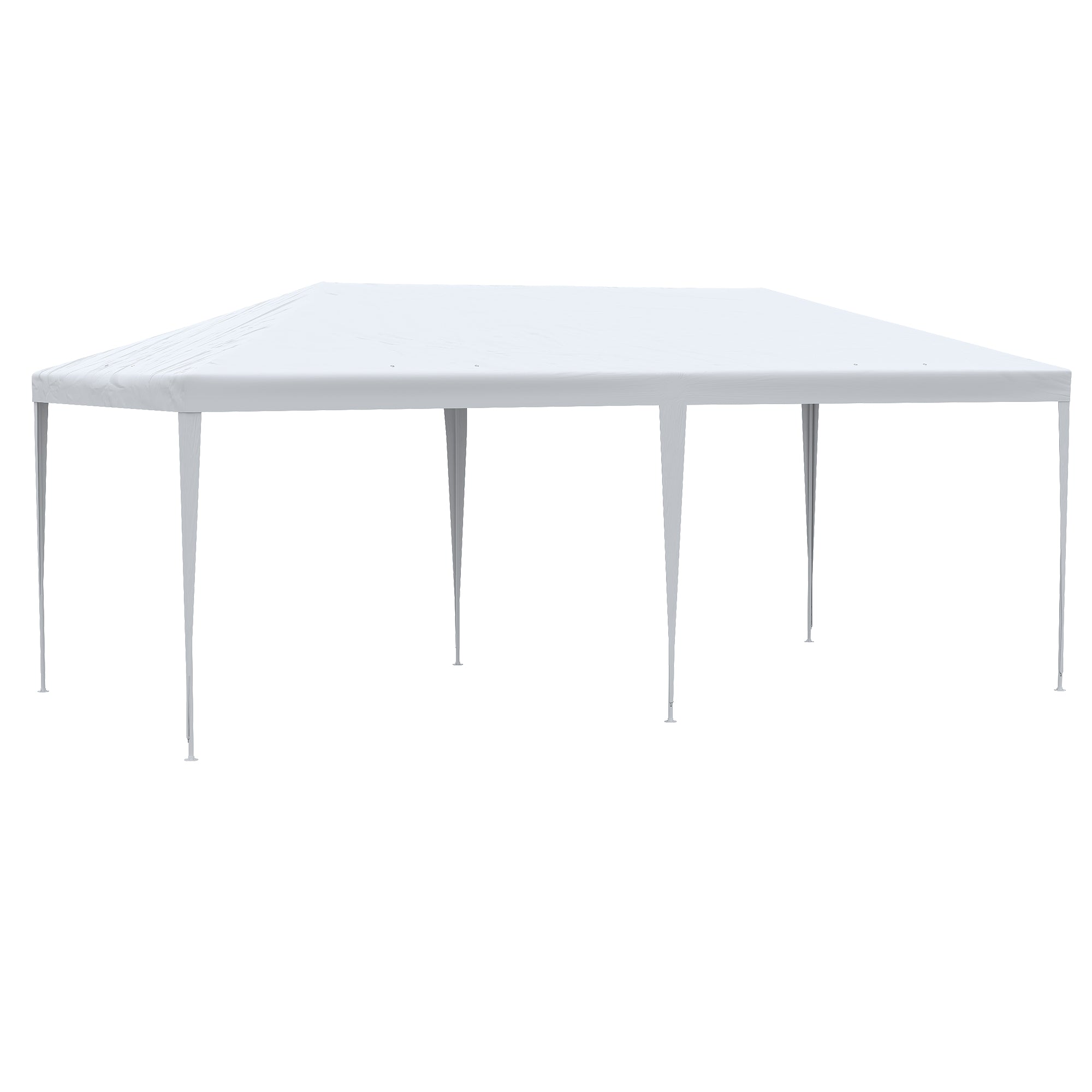 Garden Canopy 6x3 m Pavilion with 4 Removable Side Walls and 2 Transparent Windows Anti-UV Waterproof Gazebo for Outdoor Events with Steel Frame for Parties Weddings White