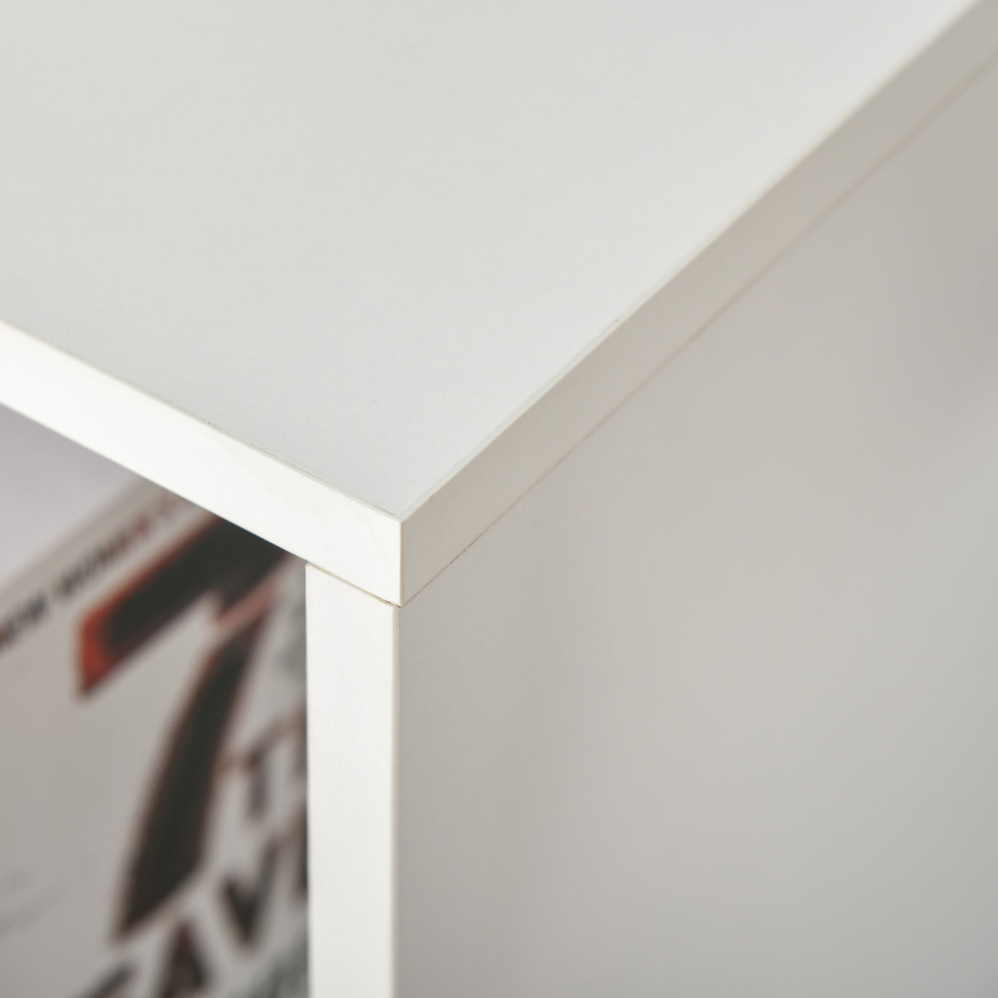 Bookshelf Wooden 3-Tier Shelves with 6 Storage Cubes for Living Room Bedroom Office 65.5x30x97.5 cm White