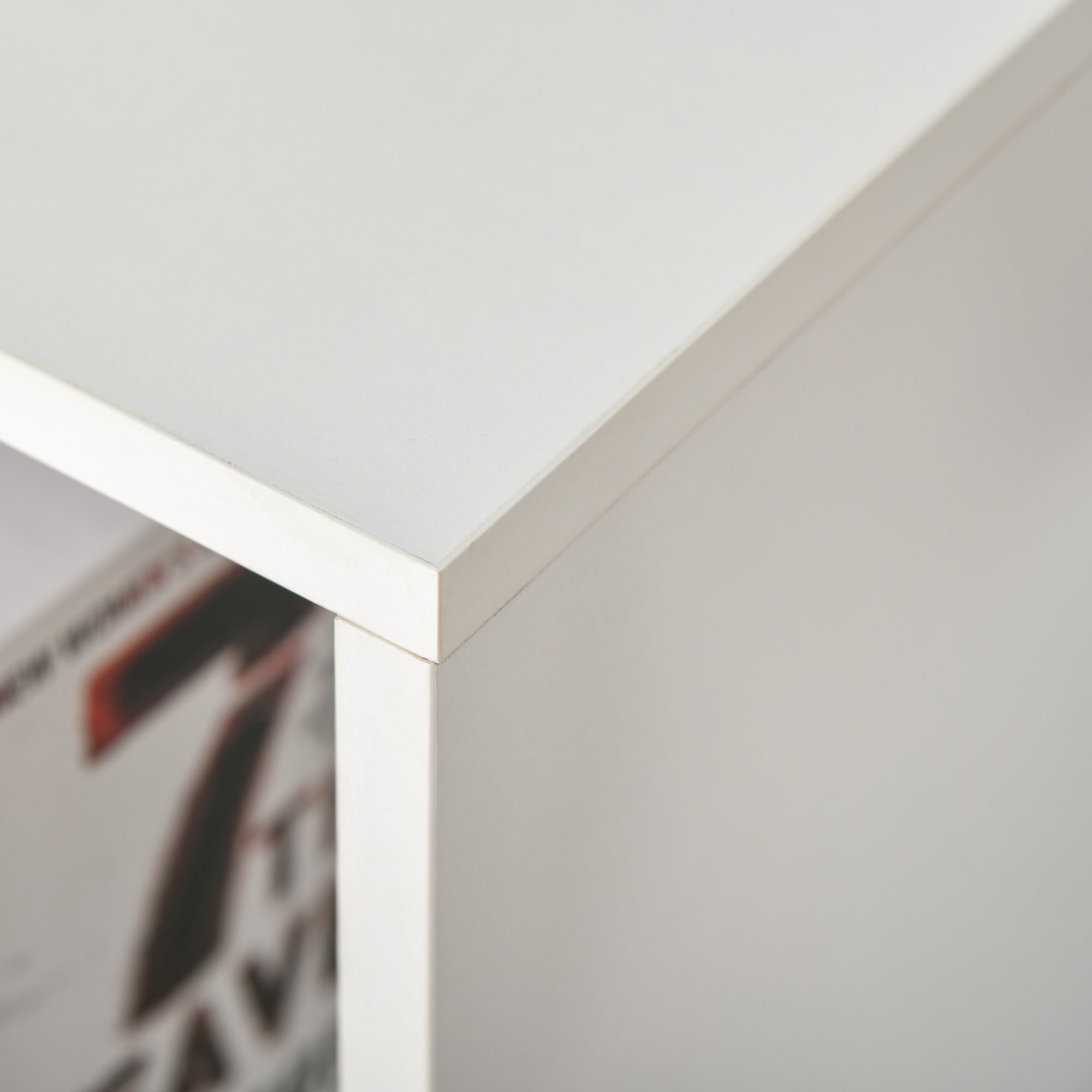 Bookshelf Wooden 3-Tier Shelves with 6 Storage Cubes for Living Room Bedroom Office 65.5x30x97.5 cm White