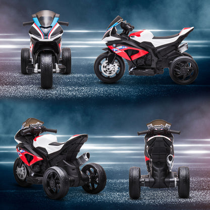 Kids Electric Motorcycle Children's Motorbike 6V Electric Vehicle Electric Tricycle Kids Vehicle with 3 Music Modes 2.5km/h Kids Motorcycle for Children aged 18 months PP Metal Red 82.5 x 42 x 54 cm