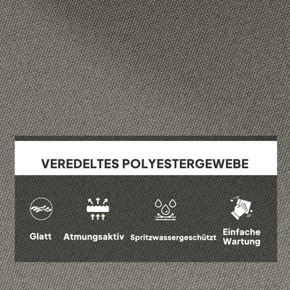 Seat Cushion, 120x100 cm Chair Cushion with Backrest, 8cm Thick Cushion, Water-Resistant Seat Pad for Rocking Chairs and Hanging Baskets, Grey