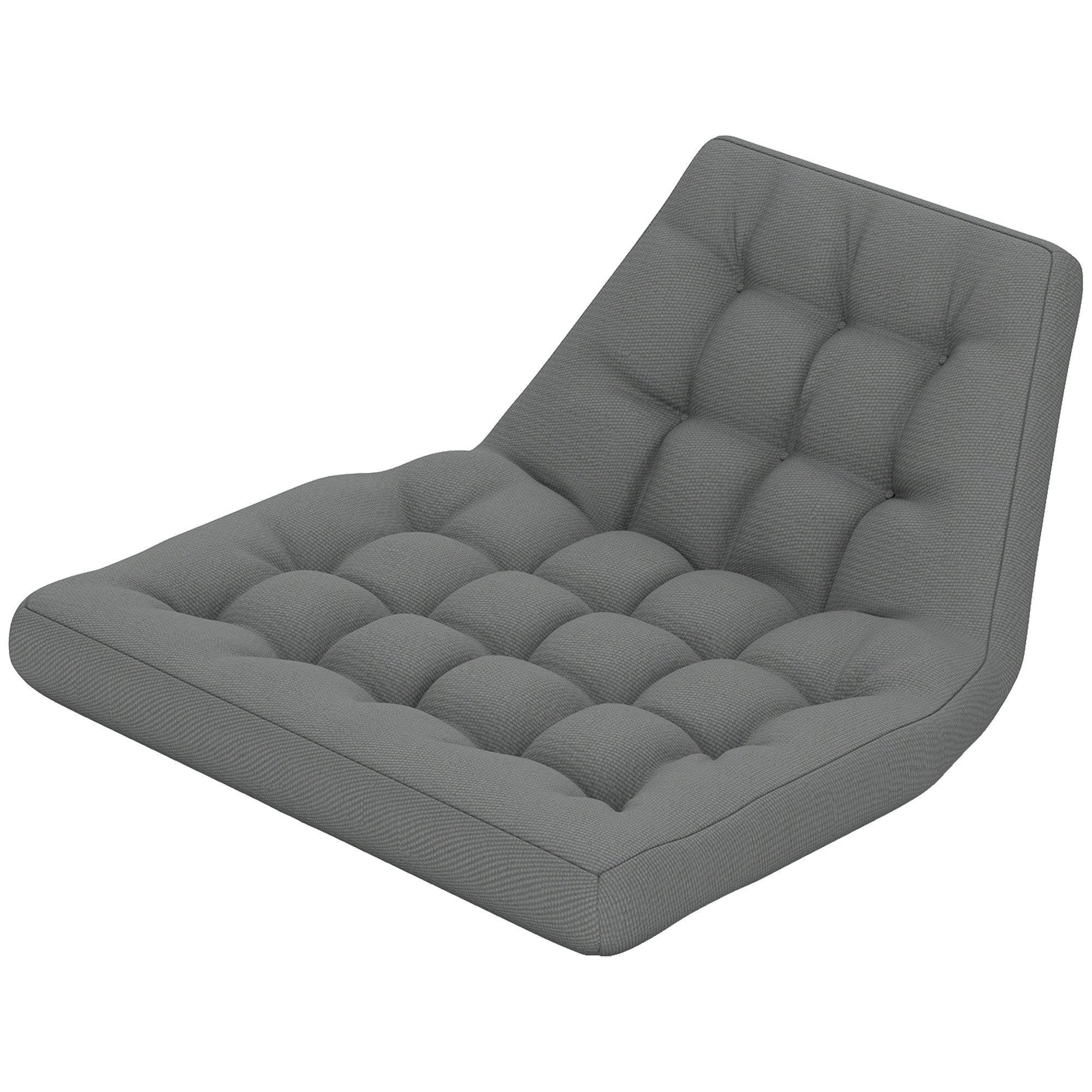 Seat Cushion, 120x100 cm Chair Cushion with Backrest, 8cm Thick Cushion, Water-Resistant Seat Pad for Rocking Chairs and Hanging Baskets, Grey