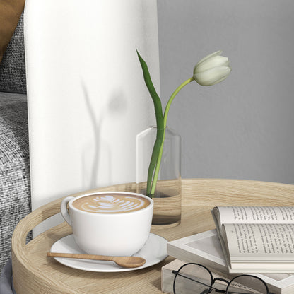 120kg Max Velvet Storage Ottoman with Flip Tray, MDF and Oak Coffee Table with Hidden Storage, 56x56x42 cm, Grey