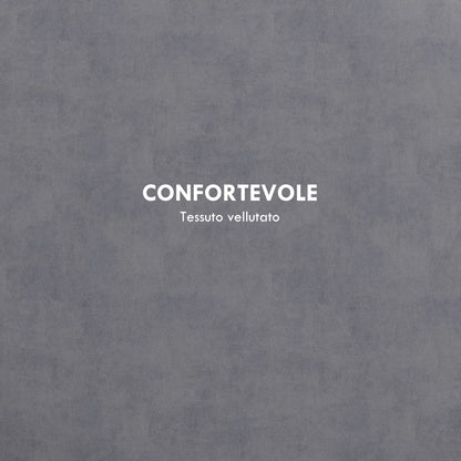 120kg Max Velvet Storage Ottoman with Flip Tray, MDF and Oak Coffee Table with Hidden Storage, 56x56x42 cm, Grey