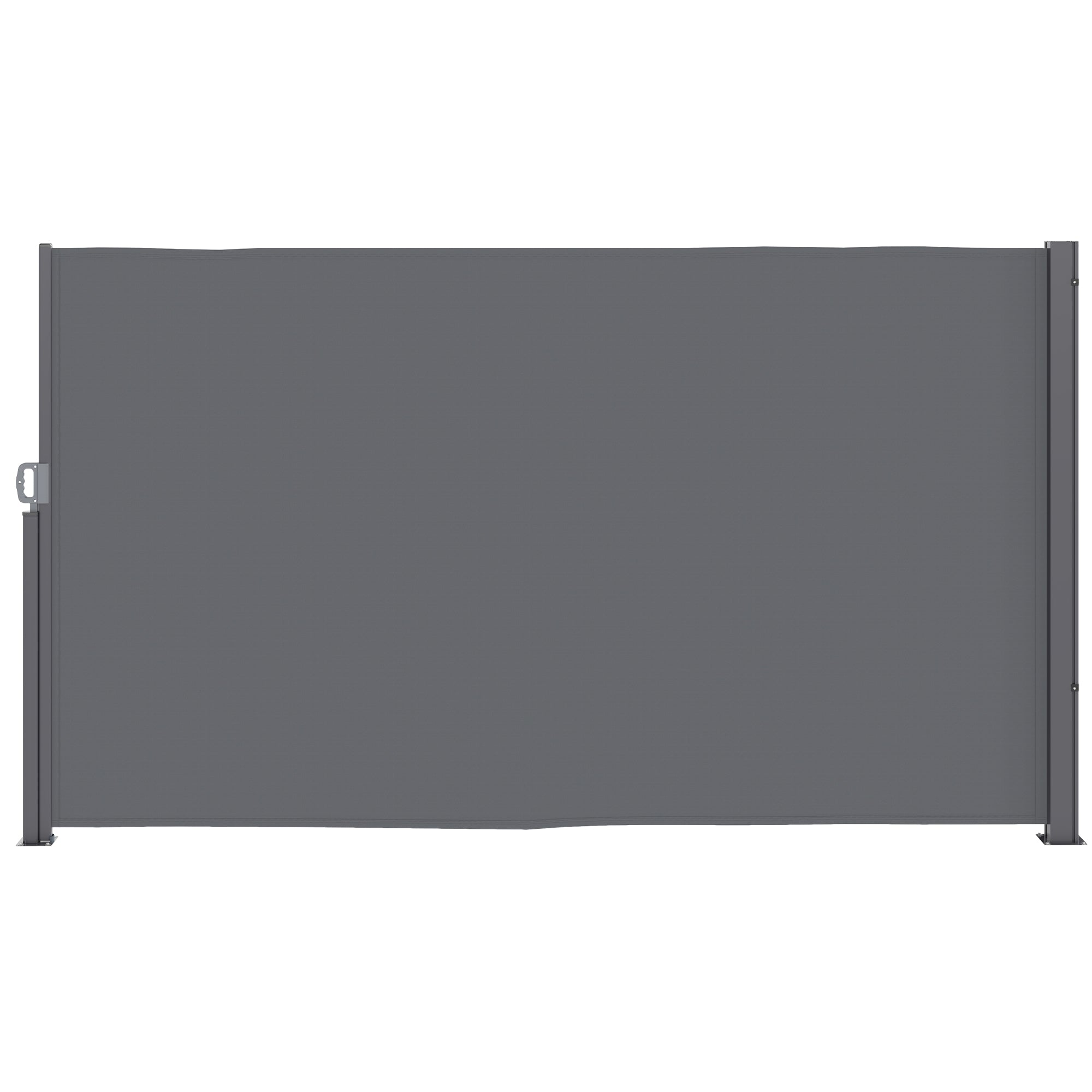 Retractable Side Awning Privacy Screen with Wall Mount - Coated Side Wall Awning Wind Protection 300x180cm Awning for Balcony Terrace Garden Dark Gray