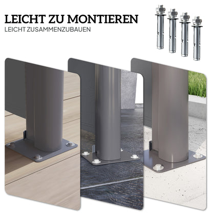 Retractable Side Awning Privacy Screen with Wall Mount - Coated Side Wall Awning Wind Protection 300x180cm Awning for Balcony Terrace Garden Dark Gray