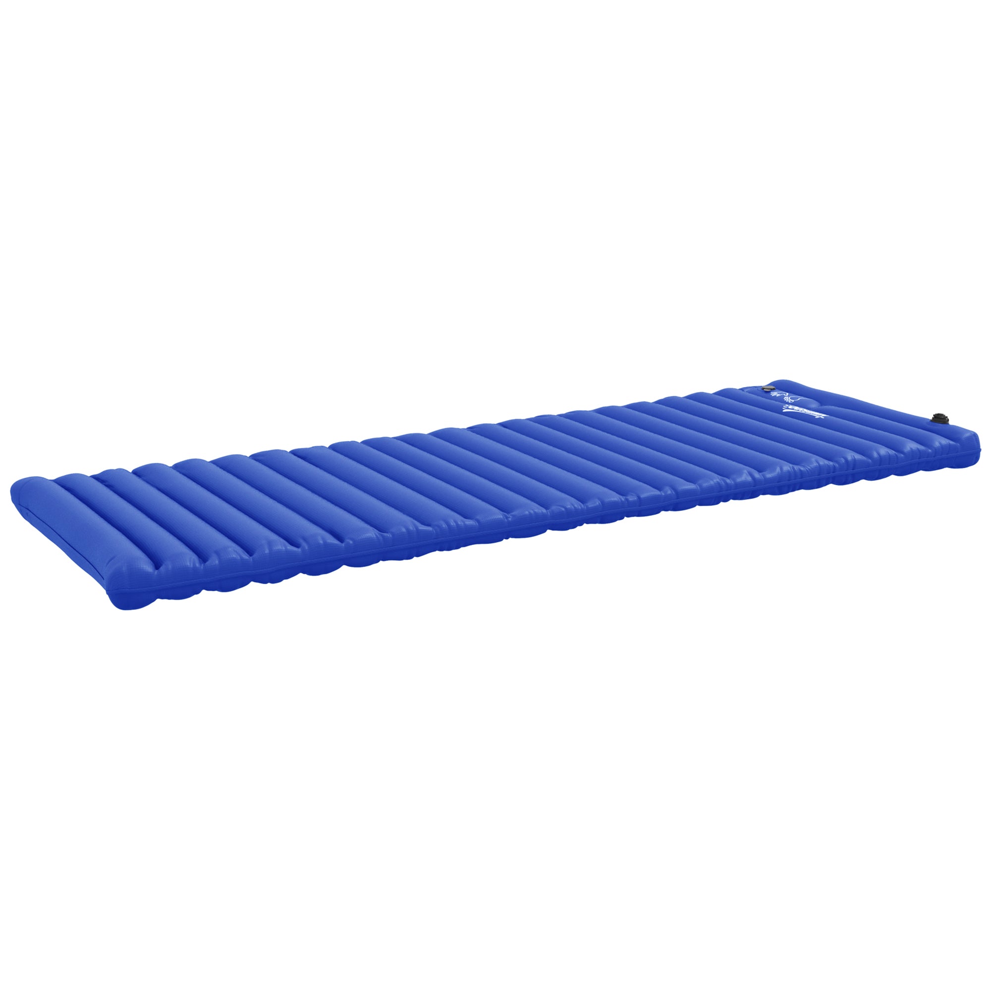 Camping Sleeping Pad, Air Mattress with Foot Pump, Water-Resistant Air Bed with Carrying Bag, Sleep Mat for Garden, Up to 120 kg Load Capacity, Blue