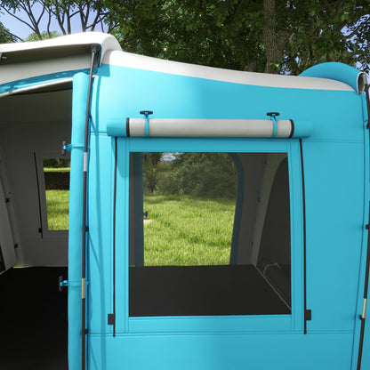 Family Camping Tent for 3-4 People with 2 Bedrooms - 4 Doors and 4 Windows, Carrying Bag, Waterproof, dimensions 460L x 220W x 175H cm