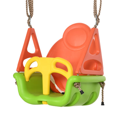 3-in-1 Baby Swing, Children's Swing with Adjustable Rope, 120-180 cm Adjustable Height, Toddler Swing Seat for Children from 9 Months, up to 70 kg, Indoor, Outdoor, Green