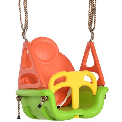 3-in-1 Baby Swing, Children's Swing with Adjustable Rope, 120-180 cm Adjustable Height, Toddler Swing Seat for Children from 9 Months, up to 70 kg, Indoor, Outdoor, Green