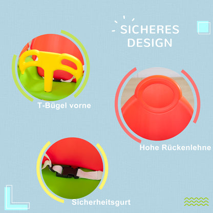 3-in-1 Baby Swing, Children's Swing with Adjustable Rope, 120-180 cm Adjustable Height, Toddler Swing Seat for Children from 9 Months, up to 70 kg, Indoor, Outdoor, Green