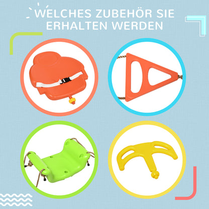 3-in-1 Baby Swing, Children's Swing with Adjustable Rope, 120-180 cm Adjustable Height, Toddler Swing Seat for Children from 9 Months, up to 70 kg, Indoor, Outdoor, Green