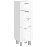 Bathroom Cabinet Niche Cabinet Slim with 3 Drawers, Adjustable Shelf Toilet Cabinet Bathroom Cabinet Side Cabinet for Bathroom, Small Spaces, 30 x 30 x 93 cm White
