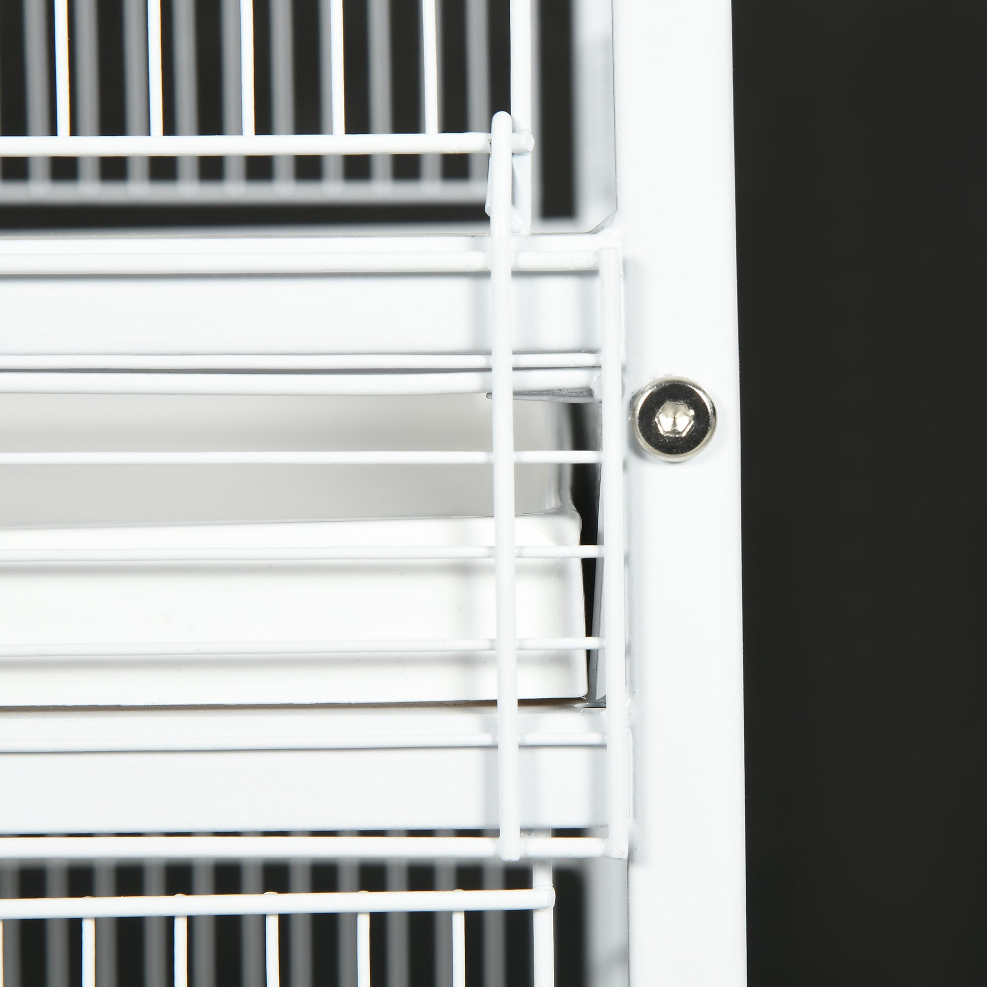 2-in-1 Large Bird Cage with 2 Floors Convertible into Single Cage with 4 Wheels 4 Feeders 4 Perches and Removable Trays for Canaries Parrots 78x75x168 cm White