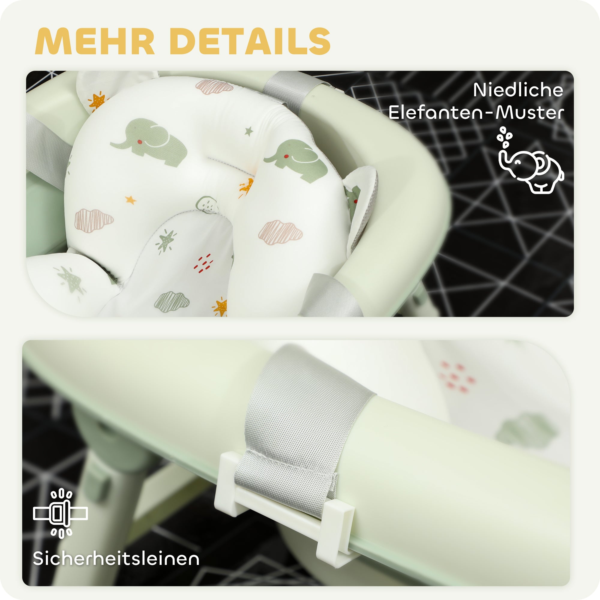 Foldable Baby Bathtub with Bath Cushion, Foldable Baby Tub with Stand, Non-slip Baby Tub, Bath Basin, Shower Tray for Toddlers 0-3 Years, Green