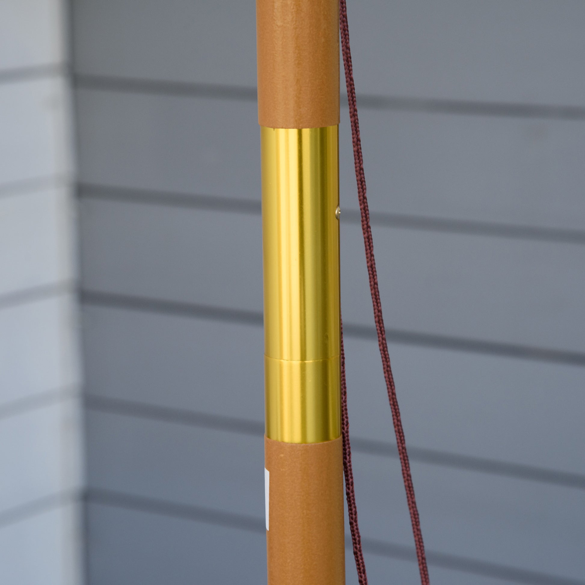 Sun Umbrella Ø 300 cm, Sun Umbrella with UV Protection Balcony Umbrella made of Wood Beach Umbrella Stable Market Umbrella Sun Protection for Beach Terrace Garden, Khaki