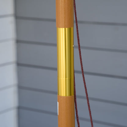 Sun Umbrella Ø 300 cm, Sun Umbrella with UV Protection Balcony Umbrella made of Wood Beach Umbrella Stable Market Umbrella Sun Protection for Beach Terrace Garden, Khaki