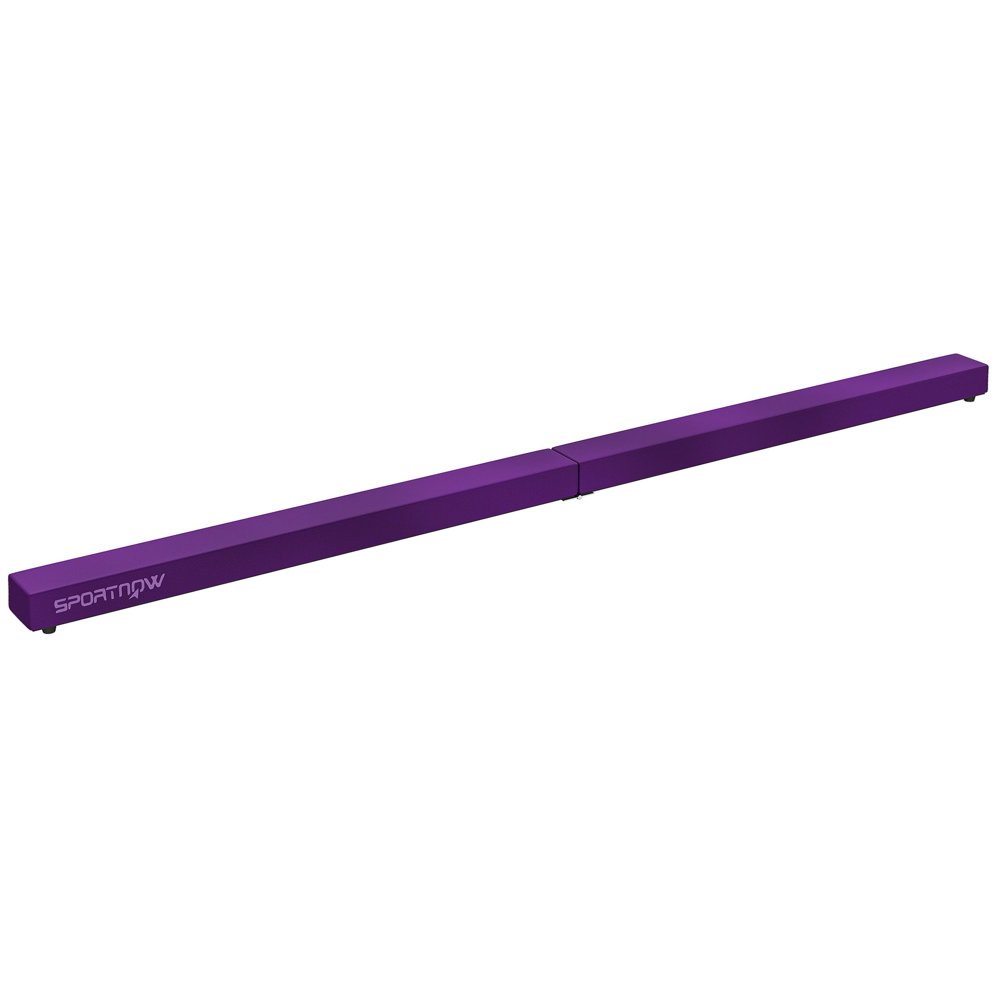 SPORTNOW Folding Gymnastics Beam 210 cm in Velvet, Balance Beam with Non-Slip Base, Gymnastics Training Equipment for Kids and Adults, Violet