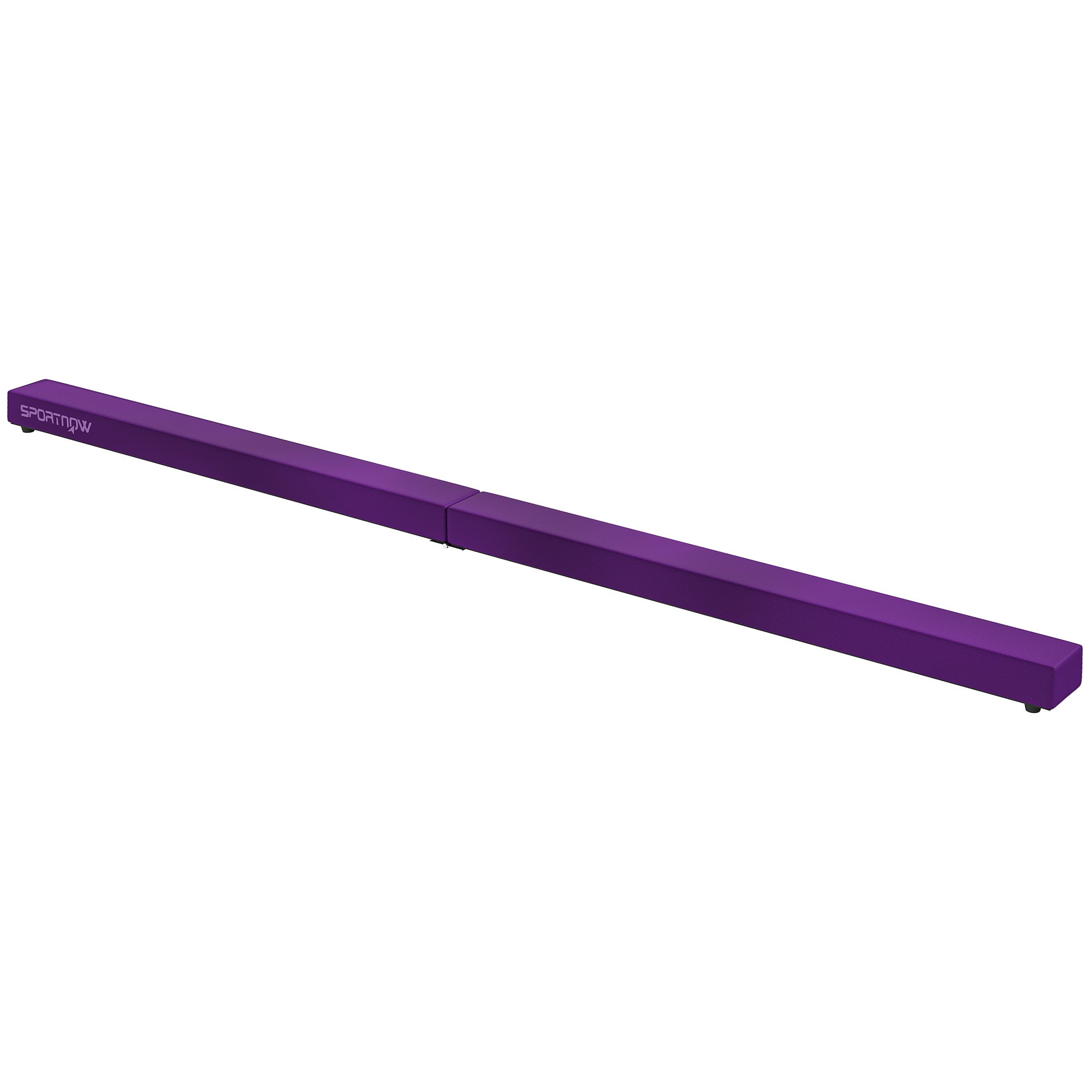 SPORTNOW Folding Gymnastics Beam 210 cm in Velvet, Balance Beam with Non-Slip Base, Gymnastics Training Equipment for Kids and Adults, Violet