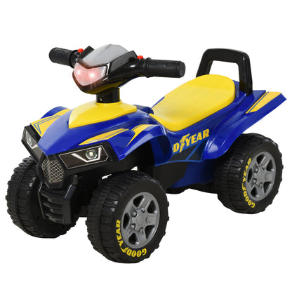 Kids' Pedal-Less Quad Ride-On for Children 18-36 Months Old Quad Bike with Light, Horn, and Secret Storage Space 60x31x42 cm Blue