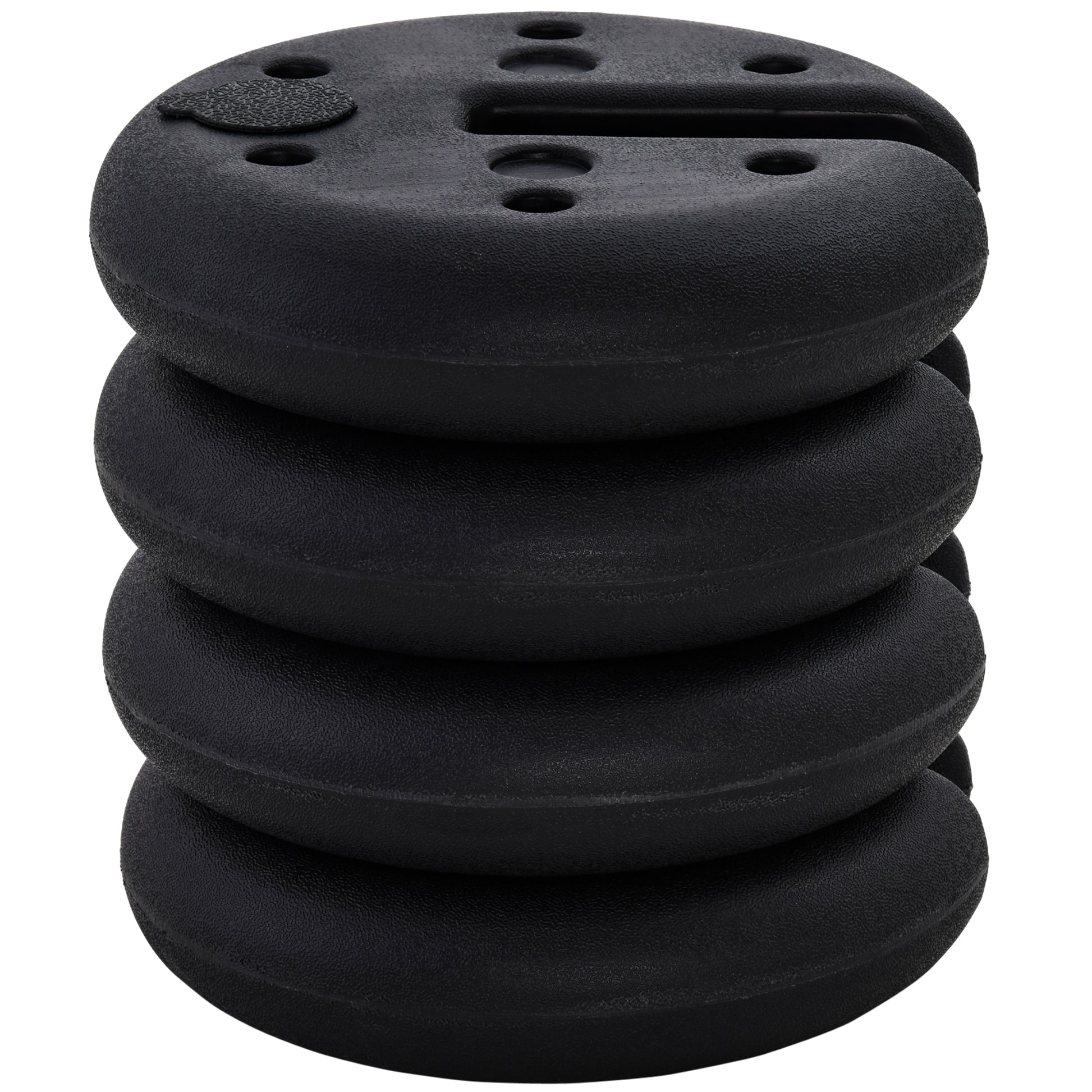 Pavilion Base 4 pcs Weight Party Tent Pavilion Weight Fillable up to 5 kg Weights for Pavilion Anchor for Pavilions Ø25 x 6 cm Black