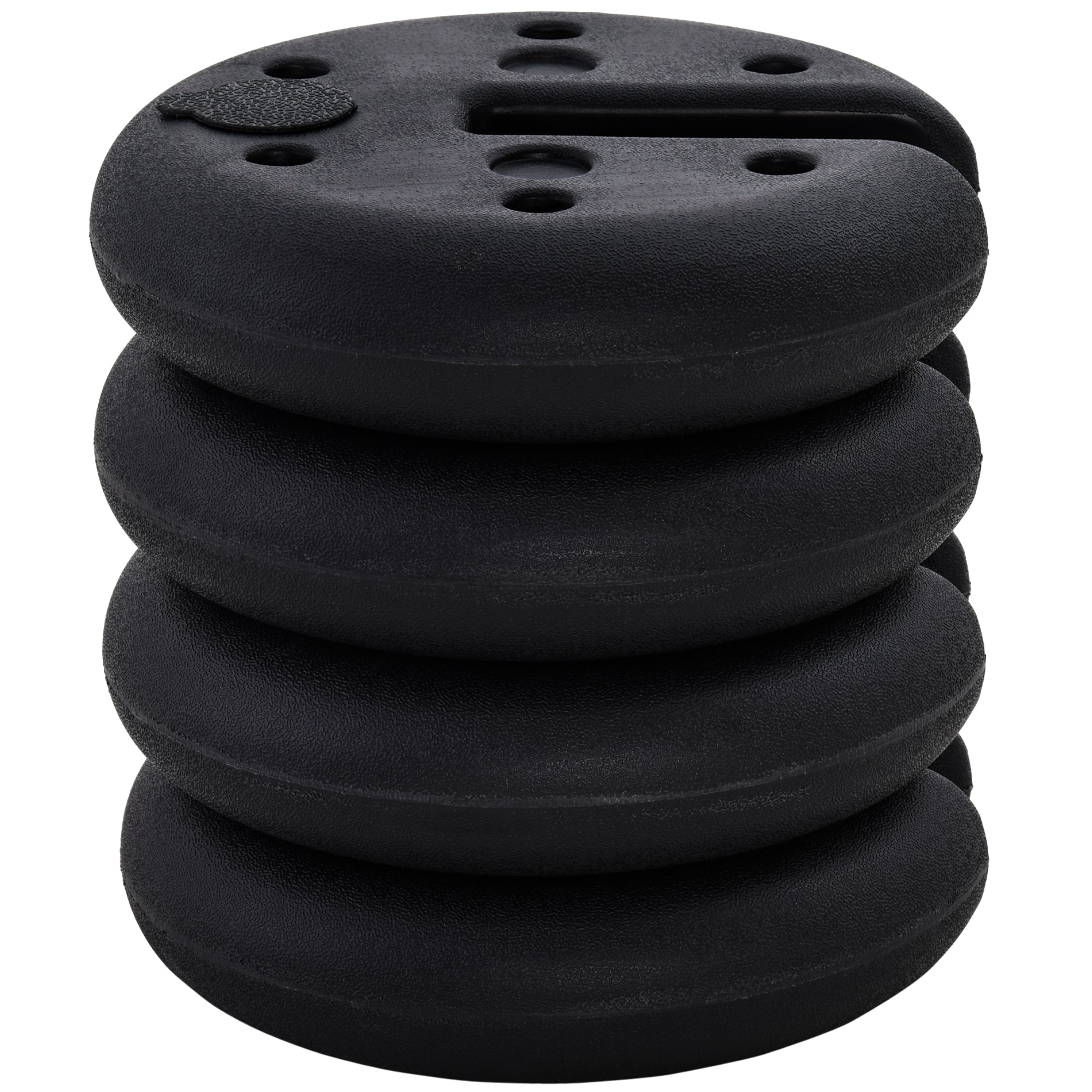 Pavilion Base 4 pcs Weight Party Tent Pavilion Weight Fillable up to 5 kg Weights for Pavilion Anchor for Pavilions Ø25 x 6 cm Black