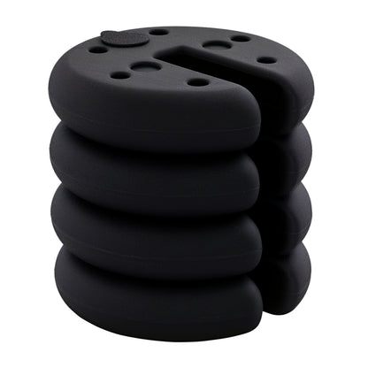 Pavilion Base 4 pcs Weight Party Tent Pavilion Weight Fillable up to 5 kg Weights for Pavilion Anchor for Pavilions Ø25 x 6 cm Black