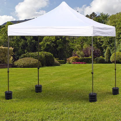 Pavilion Base 4 pcs Weight Party Tent Pavilion Weight Fillable up to 5 kg Weights for Pavilion Anchor for Pavilions Ø25 x 6 cm Black