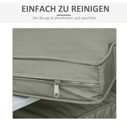 2-Piece Seat Cushion Set, 56 x 52 cm Chair Cushions with Zipper, Fabric Cover, 7cm Thick Pad, Washable Seat Pad for Home, Garden, Car, Office, Sofa, Chairs, Dark Grey