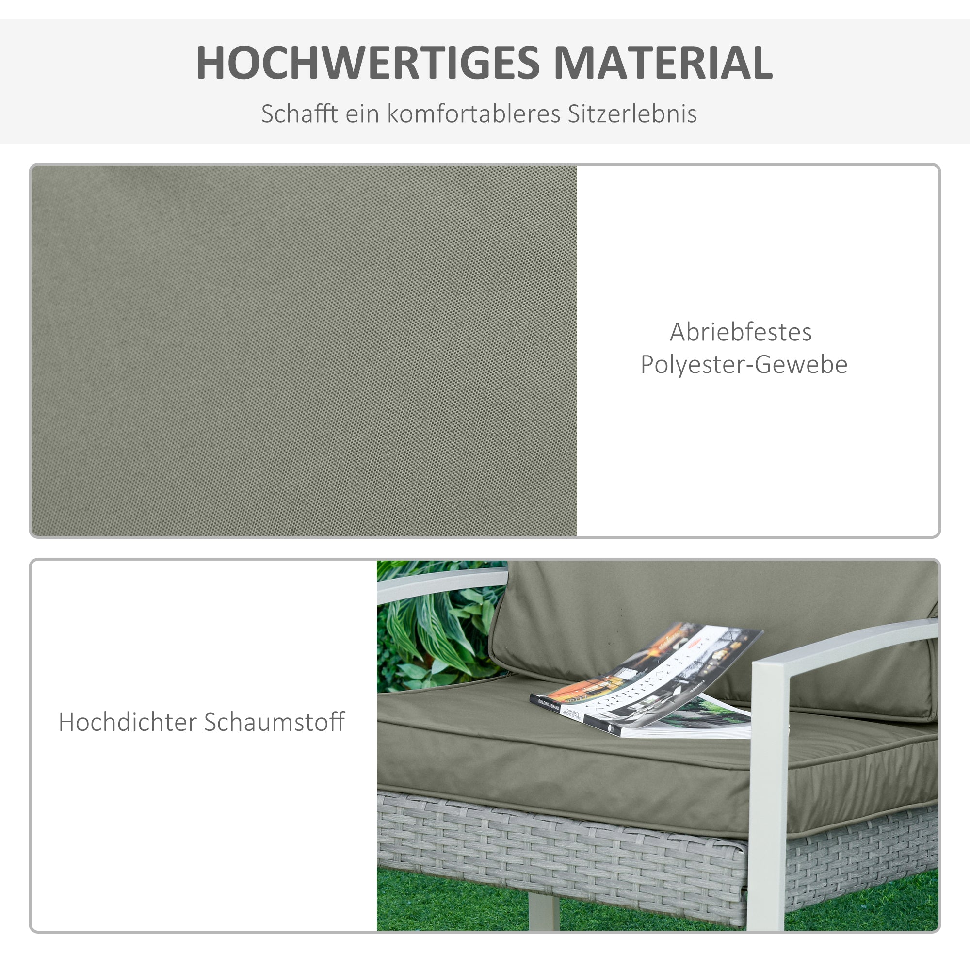2-Piece Seat Cushion Set, 56 x 52 cm Chair Cushions with Zipper, Fabric Cover, 7cm Thick Pad, Washable Seat Pad for Home, Garden, Car, Office, Sofa, Chairs, Dark Grey