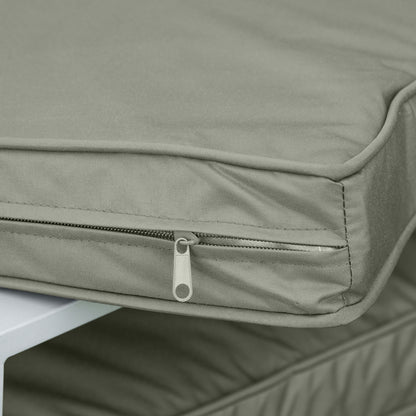 2-Piece Seat Cushion Set, 56 x 52 cm Chair Cushions with Zipper, Fabric Cover, 7cm Thick Pad, Washable Seat Pad for Home, Garden, Car, Office, Sofa, Chairs, Dark Grey