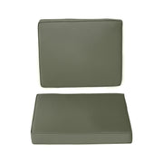 2-Piece Seat Cushion Set, 56 x 52 cm Chair Cushions with Zipper, Fabric Cover, 7cm Thick Pad, Washable Seat Pad for Home, Garden, Car, Office, Sofa, Chairs, Dark Grey