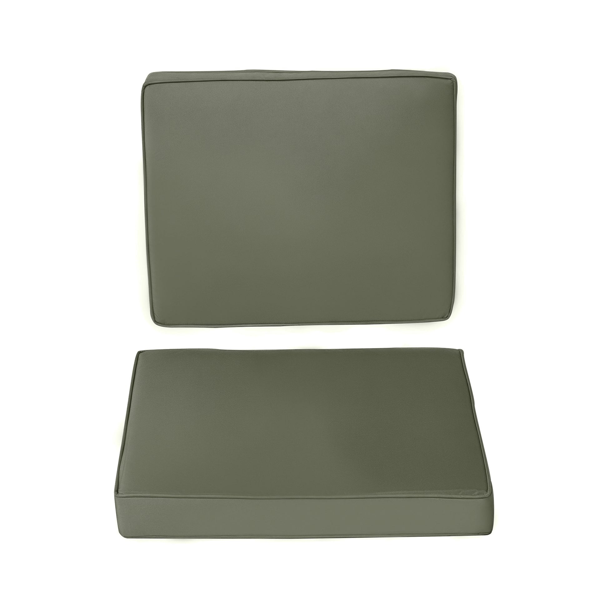 2-Piece Seat Cushion Set, 56 x 52 cm Chair Cushions with Zipper, Fabric Cover, 7cm Thick Pad, Washable Seat Pad for Home, Garden, Car, Office, Sofa, Chairs, Dark Grey