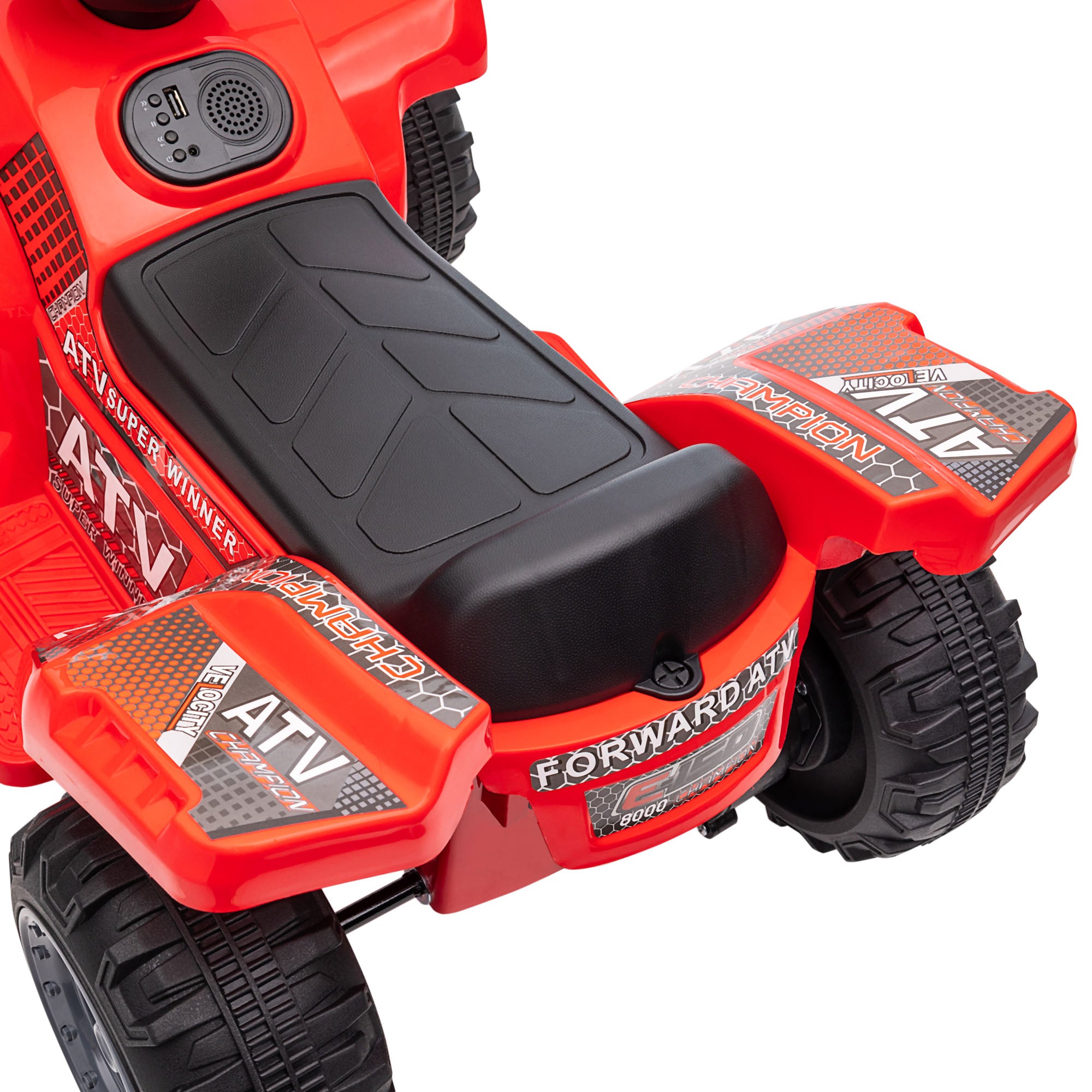 Kids Quad Electric 6V Children's Quad with Forward Function, Music, Electric Quad for Kids 1.5-3 Years Red