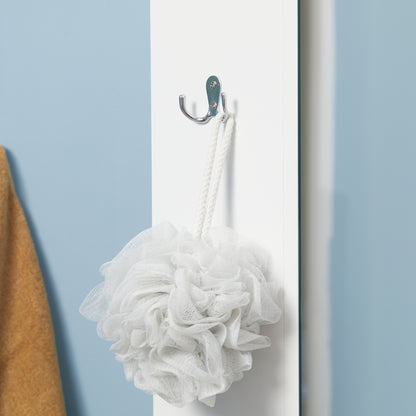 Swivel Bathroom Column Cabinet Bathroom Storage Column with Mirror - 6 Shelves - 36 x 36 x 171 cm White